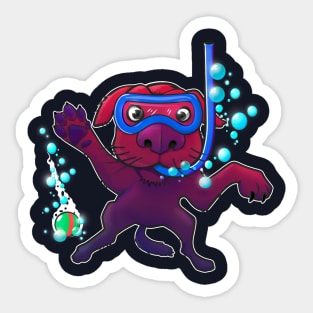 Dog scuba diver Sticker